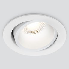 Точечный светильник с арматурой белого цвета, металлическими плафонами Elektrostandard 15267/LED 7W 4200K WH/WH белый/белый