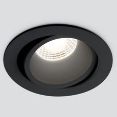 Точечный светильник с металлическими плафонами Elektrostandard 15267/LED 7W 4200K BK/BK черный/черный