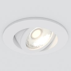 Точечный светильник с арматурой белого цвета, металлическими плафонами Elektrostandard 15272/LED 5W 4200K WH белый