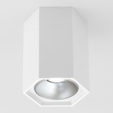 Точечный светильник с плафонами белого цвета Elektrostandard 25036/LED 7W 4200K белый матовый/серебро