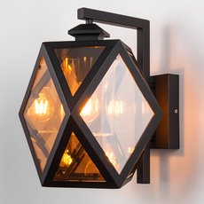 Светильник для уличного освещения с арматурой чёрного цвета, стеклянными плафонами Elektrostandard Ambra D (35133/D) чёрный