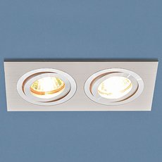 Точечный светильник с плафонами белого цвета Elektrostandard 1051/2 WH белый