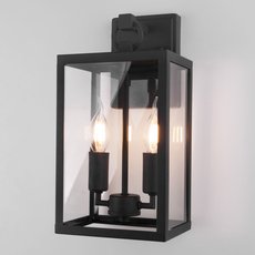 Светильник для уличного освещения с стеклянными плафонами прозрачного цвета Elektrostandard Candle D (35150/D) чёрный
