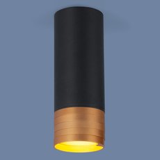 Точечный светильник с металлическими плафонами Elektrostandard DLN102 GU10 черный/золото