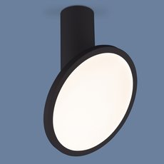Точечный светильник с арматурой чёрного цвета, пластиковыми плафонами Elektrostandard DLS029 12W 4200K черный матовый