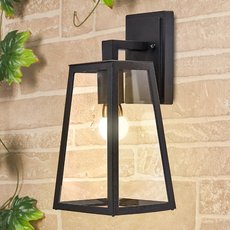 Светильник для уличного освещения с арматурой чёрного цвета, плафонами прозрачного цвета Elektrostandard Germes D (GL 1015D)