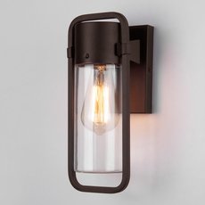 Светильник для уличного освещения с арматурой коричневого цвета, плафонами прозрачного цвета Elektrostandard Lab коричневый (35001/D)