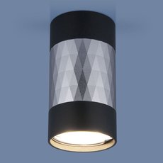 Точечный светильник с арматурой серебряного цвета, плафонами серебряного цвета Elektrostandard DLN110 GU10 черный/серебро