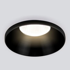 Точечный светильник с арматурой чёрного цвета, металлическими плафонами Elektrostandard 25026/LED 7W 4200K BK черный