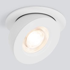 Точечный светильник с арматурой белого цвета, металлическими плафонами Elektrostandard Pruno белый 8W 4200К (25080/LED)