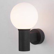 Светильник для уличного освещения с арматурой чёрного цвета, плафонами белого цвета Elektrostandard Sfera 35126/D черный