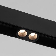 Шинная система с металлическими плафонами чёрного цвета Elektrostandard Slim Magnetic M02 Трековый светильник 4W 4200K Smally (черный) 85510/01