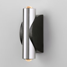 Бра с металлическими плафонами хрома цвета Elektrostandard Steel LED чёрный/сталь (40109/LED)
