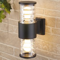 Светильник для уличного освещения с стеклянными плафонами Elektrostandard 1407 TECHNO черный