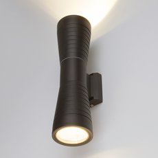 Светильник для уличного освещения с металлическими плафонами Elektrostandard 1502 TECHNO LED TUBE DOBLE черный