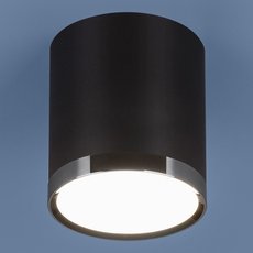 Точечный светильник с арматурой чёрного цвета, металлическими плафонами Elektrostandard DLR024 6W 4200K черный матовый