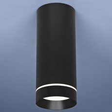 Точечный светильник с арматурой чёрного цвета, металлическими плафонами Elektrostandard DLR022 12W 4200K черный матовый