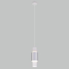 Светильник с арматурой белого цвета, металлическими плафонами Eurosvet 50204/1 LED белый/матовое серебро