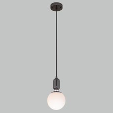 Светильник с арматурой чёрного цвета, плафонами белого цвета Eurosvet 50151/1 черный жемчуг
