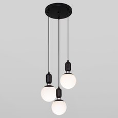 Светильник с плафонами белого цвета Eurosvet 50151/3 черный