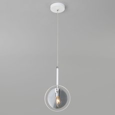 Светильник с стеклянными плафонами тонированного цвета Eurosvet 50121/1 белый
