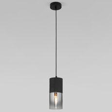 Светильник с стеклянными плафонами тонированного цвета Eurosvet 50233/1 черный