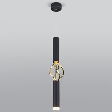 Светильник с металлическими плафонами чёрного цвета Eurosvet 50191/1 LED черный/золото