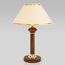 Настольная лампа с абажуром Eurosvet 60019/1 орех