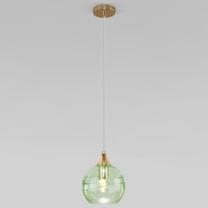 Светильник с арматурой бронзы цвета, стеклянными плафонами Eurosvet 50221/1 зеленый