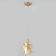 Светильник с хрустальными плафонами прозрачного цвета Eurosvet 50101/1 перламутровое золото