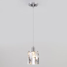 Светильник с хрустальными плафонами прозрачного цвета Eurosvet 50101/1 хром