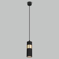 Светильник с металлическими плафонами чёрного цвета Eurosvet 50096/1 черный/золото