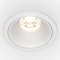 Точечный светильник с плафонами белого цвета Maytoni DL043-01-10W3K-D-RD-W