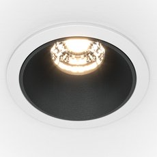 Точечный светильник с арматурой белого цвета, плафонами чёрного цвета Maytoni DL043-01-10W4K-D-RD-WB