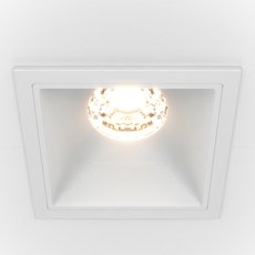Точечный светильник с арматурой белого цвета Maytoni DL043-01-10W3K-D-SQ-W