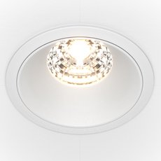 Точечный светильник с арматурой белого цвета, металлическими плафонами Maytoni DL043-01-15W3K-D-RD-W