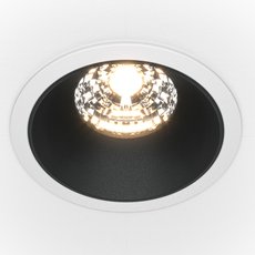Точечный светильник с арматурой белого цвета, плафонами чёрного цвета Maytoni DL043-01-15W4K-D-RD-WB