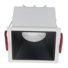 Точечный светильник с арматурой белого цвета, плафонами чёрного цвета Maytoni DL043-01-15W4K-D-SQ-WB