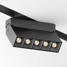 Шинная система с металлическими плафонами чёрного цвета Maytoni TR077-2-10W3K-B