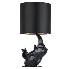 Настольная лампа с арматурой чёрного цвета, текстильными плафонами Maytoni MOD470-TL-01-B