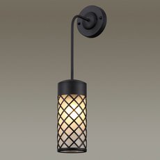 Светильник для уличного освещения с стеклянными плафонами белого цвета Odeon Light 4834/1W