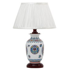 Настольная лампа с текстильными плафонами белого цвета Abrasax CT1427A10