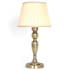 Настольная лампа с арматурой бронзы цвета, текстильными плафонами Abrasax TL.7501-1BR