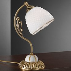 Настольная лампа с арматурой бронзы цвета, плафонами белого цвета Reccagni Angelo P 8606 P