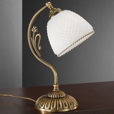 Настольная лампа с арматурой бронзы цвета, стеклянными плафонами Reccagni Angelo P 8601 P