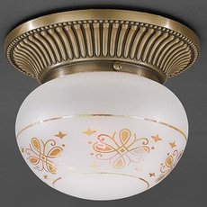 Настенно-потолочный светильник с стеклянными плафонами белого цвета Reccagni Angelo PL 7705/1