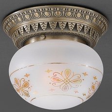 Настенно-потолочный светильник с стеклянными плафонами белого цвета Reccagni Angelo PL 7725/1