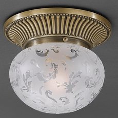 Настенно-потолочный светильник с стеклянными плафонами белого цвета Reccagni Angelo PL 7701/1