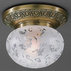 Настенно-потолочный светильник с стеклянными плафонами белого цвета Reccagni Angelo PL 7741/1