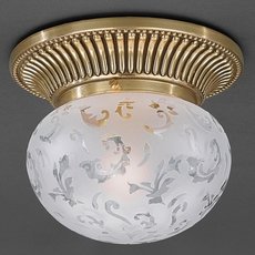 Настенно-потолочный светильник с стеклянными плафонами белого цвета Reccagni Angelo PL 7801/1